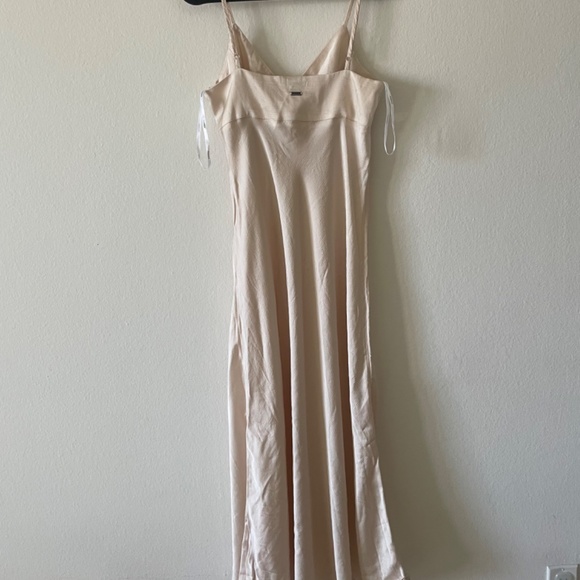 Long Satin Dress - Champagne Sz S - Picture 7 of 15